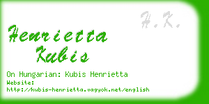 henrietta kubis business card